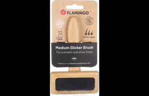 Flamingo Slicker Brush Babu Smooth & Shiny Cat Brush - Medium - Shopivet.com