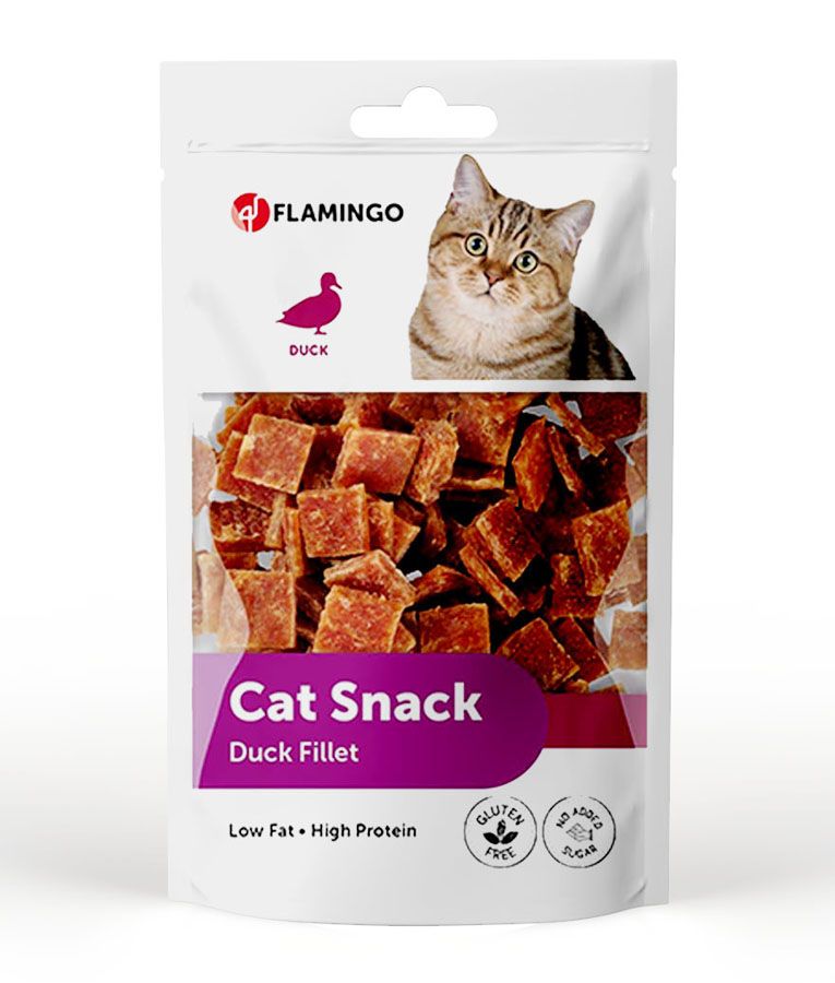 Flamingo Snack Duck Fillet Cat Treats 50g - 50G - Shopivet.com
