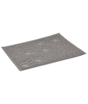 Flamingo Tumbi Rectangular Cat Litter Tray Mat - Grey Small - Shopivet.com