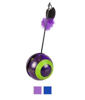 Flamingo Tumbler with Led Cat Toy - PURPLE - Shopivet.com