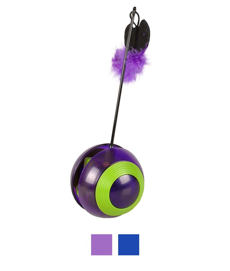Flamingo Tumbler with Led Cat Toy - PURPLE - Shopivet.com
