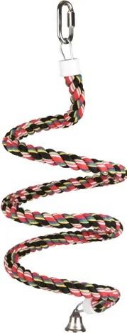 Flamingo Twister Perch Cotton Bird Twist Swing - Small - Shopivet.com