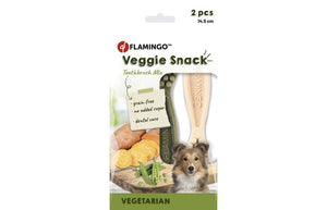Flamingo Veggie Snack Toothbrush Mix Adult Dog Treats - 14.5cm (2pcs) - Shopivet.com