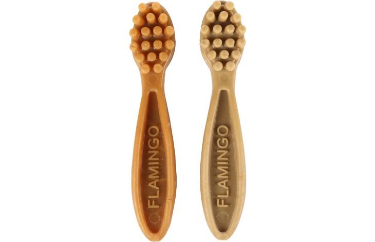 Flamingo Veggie Snack Toothbrush Mix Adult Dog Treats - 14.5cm (2pcs) - Shopivet.com