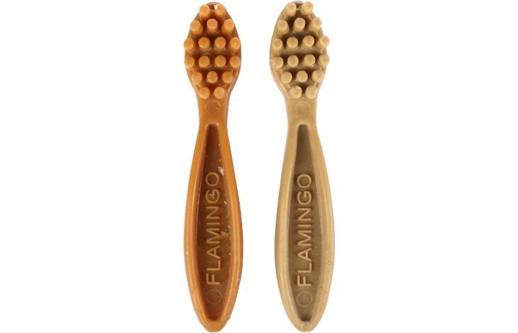 Flamingo Veggie Snack Toothbrush Mix Adult Dog Treats - 17.5cm (2pcs) - Shopivet.com
