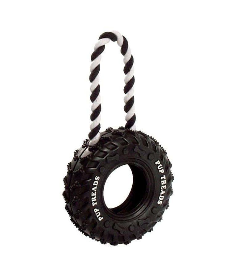 Flamingo Wheel with Handle Ruffus Tyre Dog Toy 15cm - 15CM - Shopivet.com