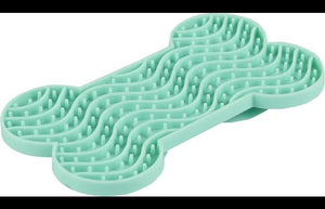 Flamingo Yummy Silicone Bone Lick Pad - Mint Green Small - Shopivet.com