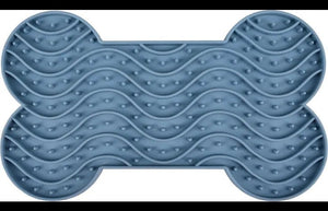 Flamingo Yummy Silicone Bone Lick Pad - Petrol Medium - Shopivet.com