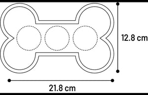 Flamingo Yummy Silicone Bone Lick Pad - Petrol Medium - Shopivet.com