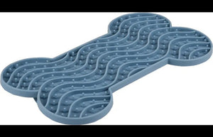 Flamingo Yummy Silicone Bone Lick Pad - Petrol Medium - Shopivet.com