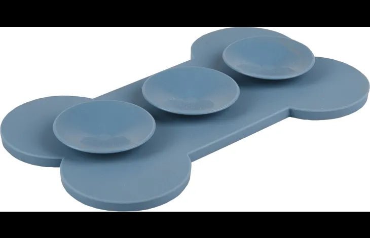 Flamingo Yummy Silicone Bone Lick Pad - Petrol Medium - Shopivet.com