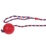 Flamingo Rura Rubber Ball on Rope Dog Toy  - 7CM