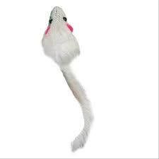 Flamingo Shorthaired Mouse White Cat Toy - OS