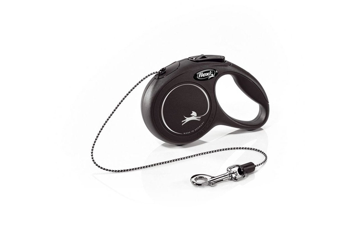 Flexi New Classic Cord Retractable Dog Leash - BLACK X - SMALL - Shopivet.com