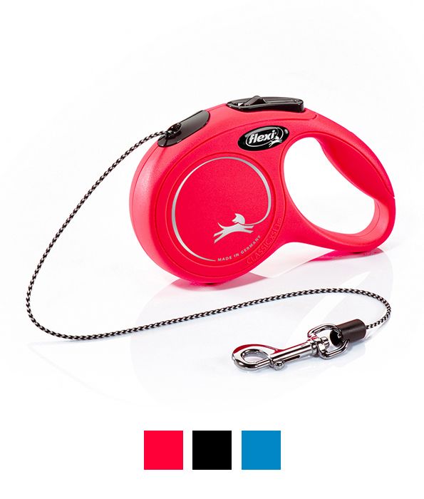 Flexi New Classic Cord Retractable Dog Leash - RED X - SMALL - Shopivet.com