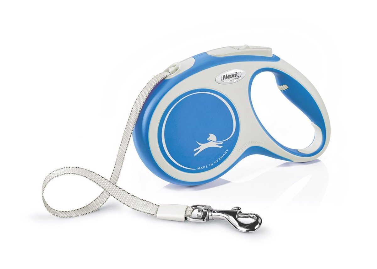 Flexi New Comfort Tape Dog Leash - LIGHT BLUE M/5M - Shopivet.com