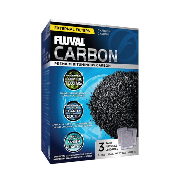 FLUVAL CARBON, 3 X 100 G (3.5 OZ) - Shopivet.com