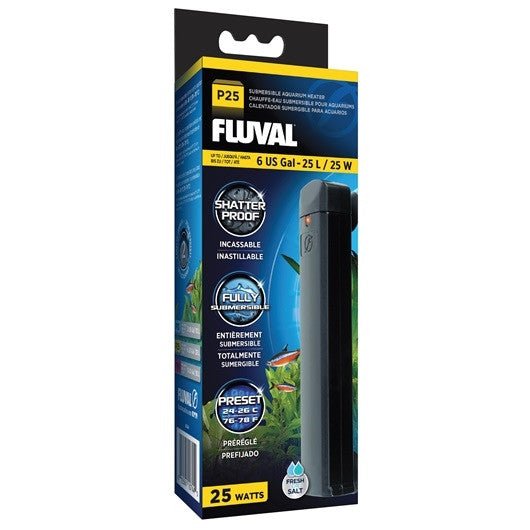 FLUVAL P25 SUBMERSIBLE AQUARIUM HEATER - 25W - Shopivet.com