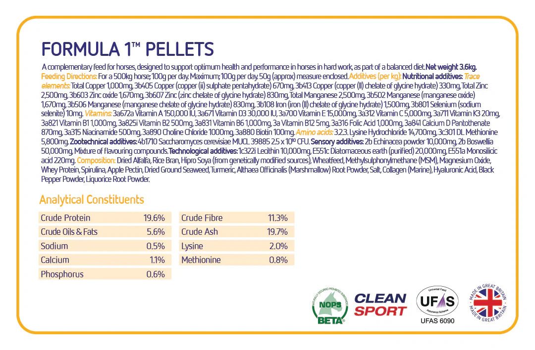 FORMULA 1 PELLETS 3.6kg - Shopivet.com