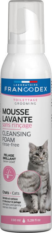 Francodex Rinse - Free Cleansing Foam For Cats 150ml - Shopivet.com