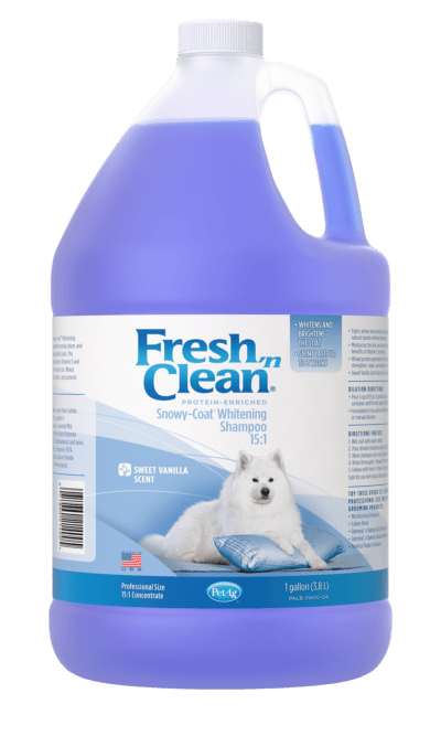 Fresh ’n Clean® Snowy - Coat® Whitening Shampoo Vanilla Scent 1 gallon - Shopivet.com