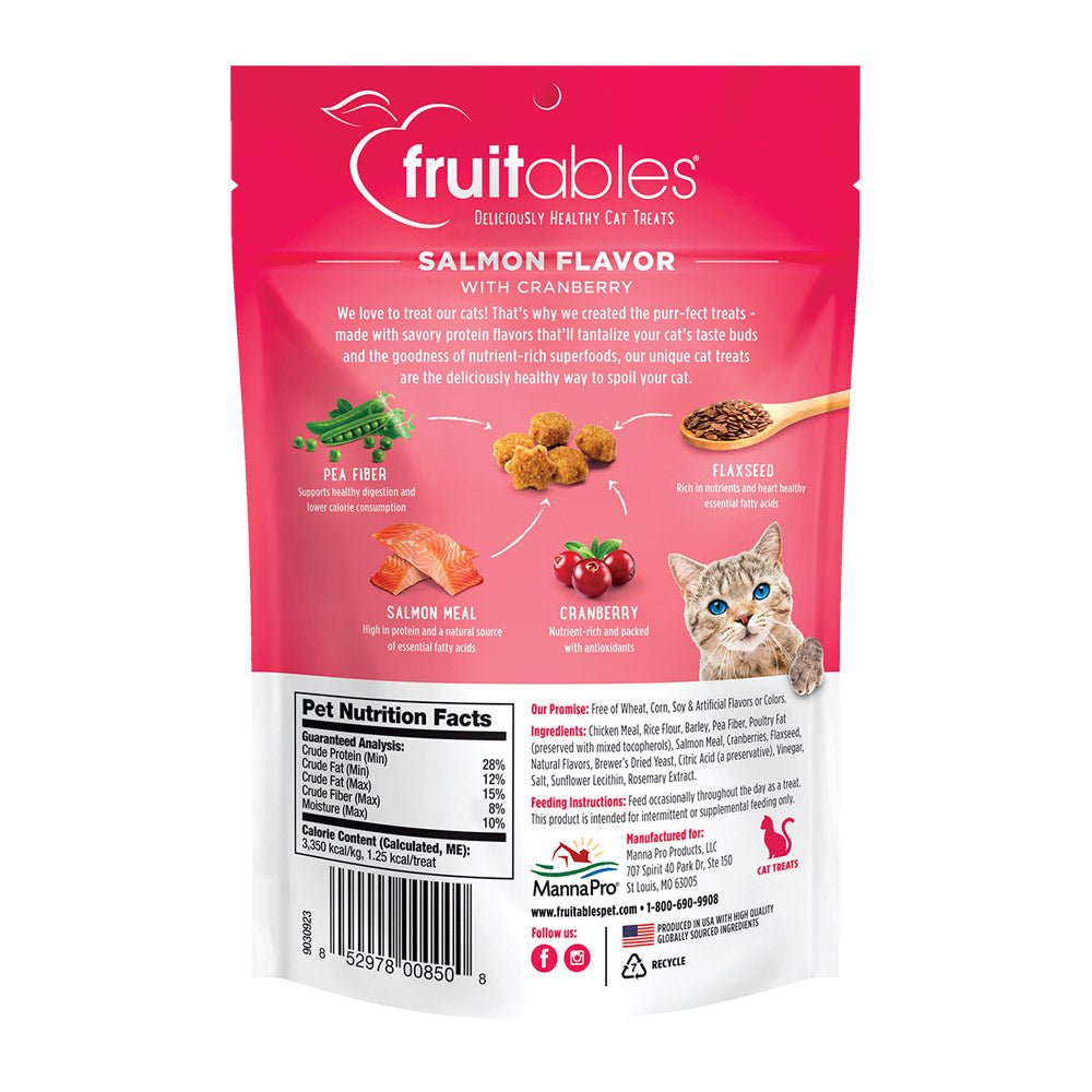 Fruitables Salmon Flavor with Cranberry Cat Treats 70g - Shopivet.com