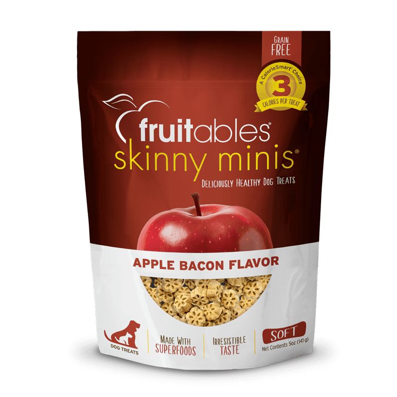 Fruitables Skinny Minis Dog Treats Apple & Bacon 5 oz - Shopivet.com
