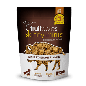 Fruitables Skinny Minis Dog Treats Grilled Bison 141 gr - Shopivet.com