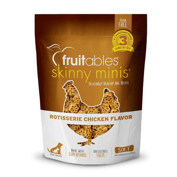 Fruitables Skinny Minis Dog Treats Rotisserie Chicken 141 gr - Shopivet.com