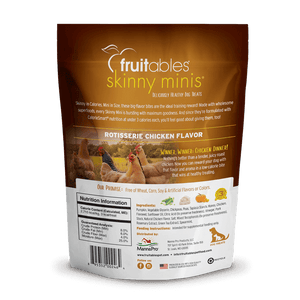 Fruitables Skinny Minis Dog Treats Rotisserie Chicken 141 gr - Shopivet.com