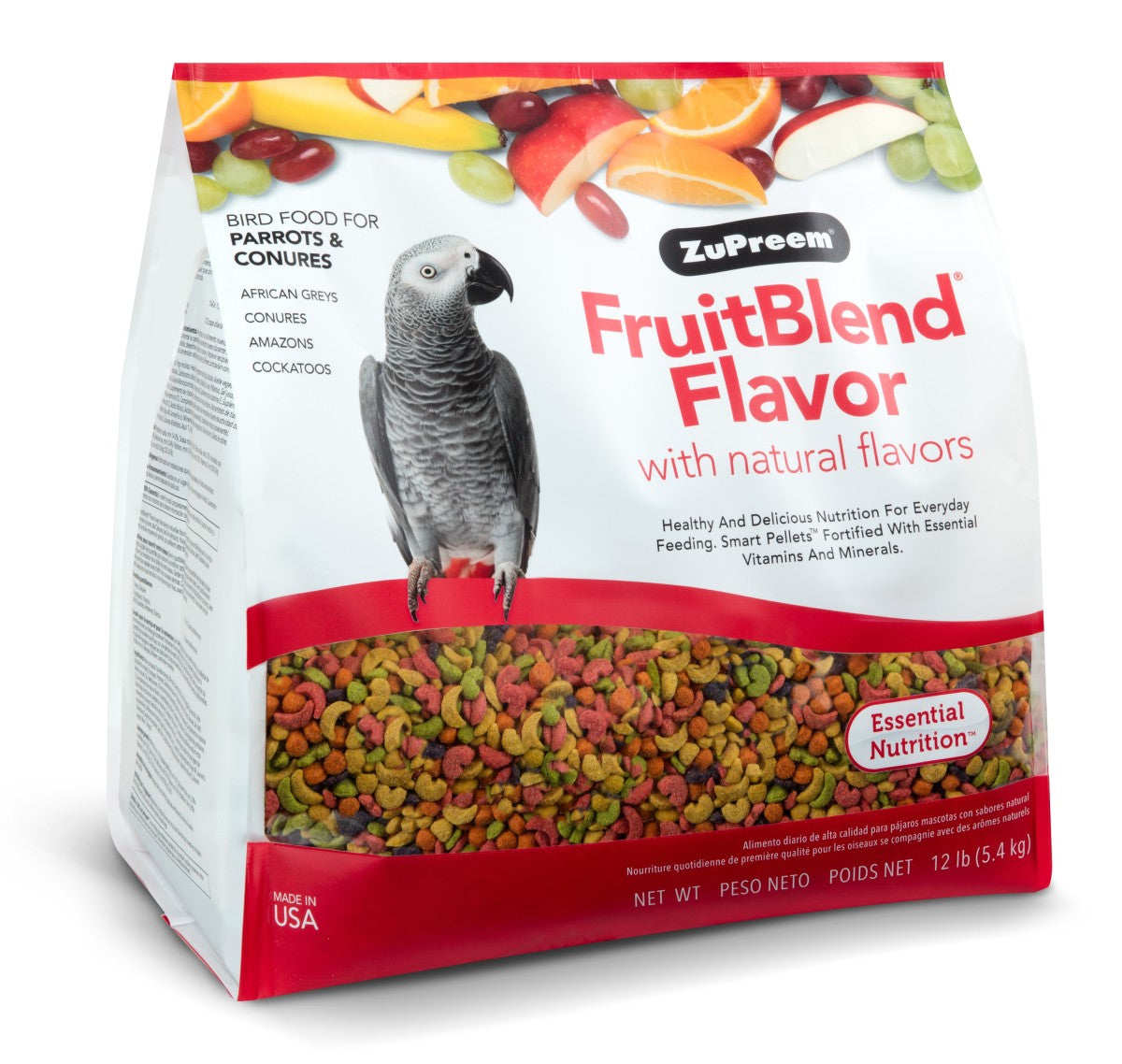 FruitBlend Flavor Medium & Large Parrot Food 12lb (5.44kg)