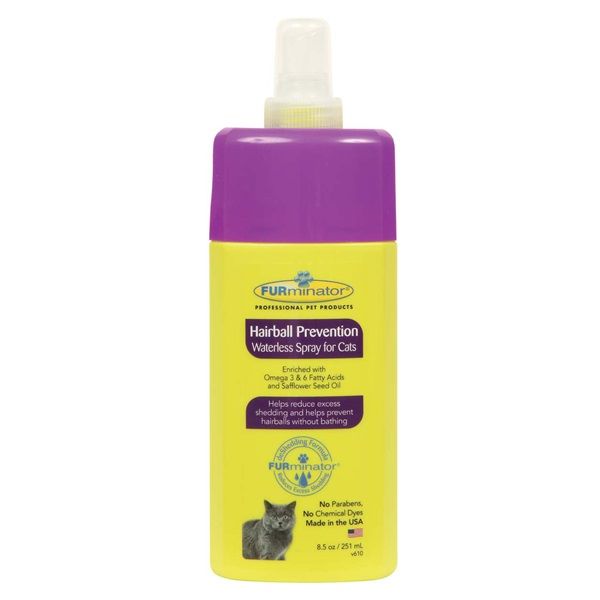 FURminator Hairball Prevention Waterless Cat Spray 251ml - OS - Shopivet.com