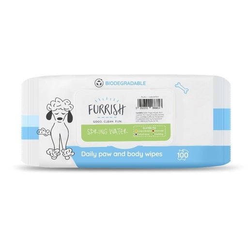 Furrish Daily Bath Wipes 100Pck[Flavor - Spring Water] - Shopivet.com