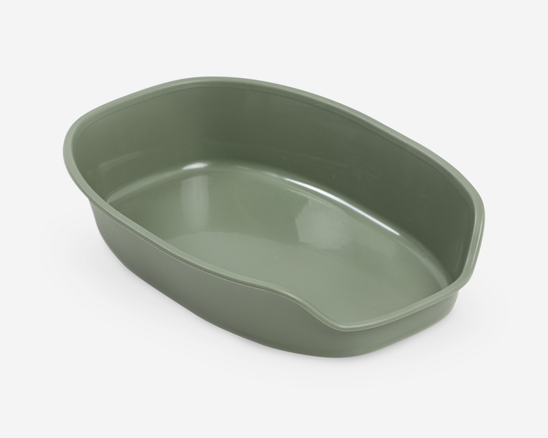 Gemini Cat Litter Tray - 28 x 42 x 9 cm/Green