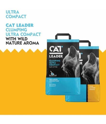 Geohellas Cat Leader Clumping Ultra Compact Cat Litter[Weight - 10kg, Flavor - Unscented] - Shopivet.com