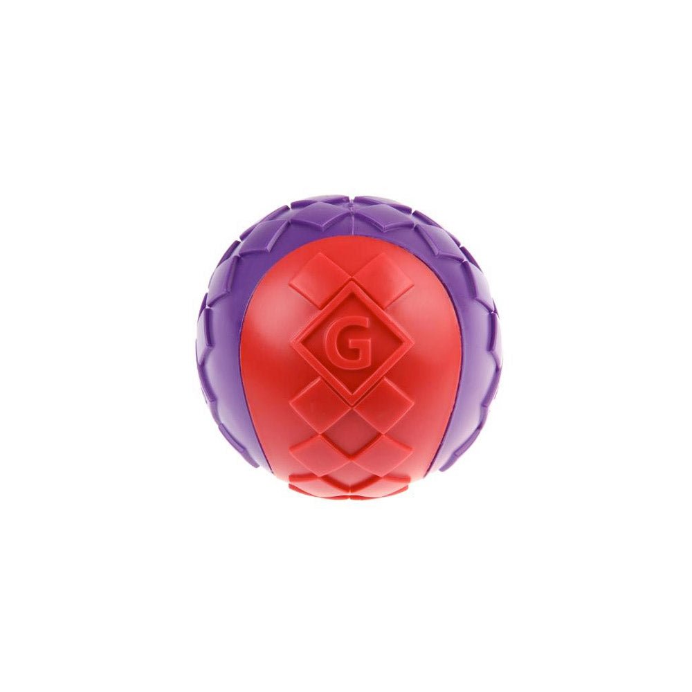 GiGwi Ball Red/Purple Squeaker Solid (Small) - Shopivet.com
