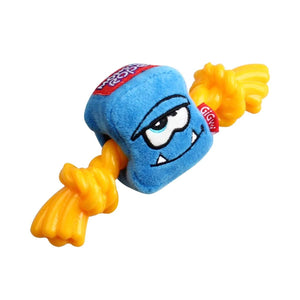 GiGwi Blue Monster Rope with Squeaker inside – Plush/TPR (Medium) - Shopivet.com