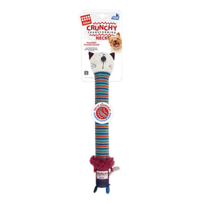 GiGwi Crunchy Neck ‘Plush Friendz’ Cat with Bone & Squeaker – Small - Shopivet.com