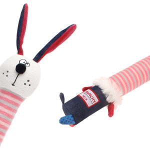 GiGwi Crunchy Neck ‘Plush Friendz’ Rabbit with Bone & Squeaker – Small - Shopivet.com