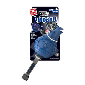 Gigwi Dinoball Triceratops “Push to Mute” Light Blue - Shopivet.com