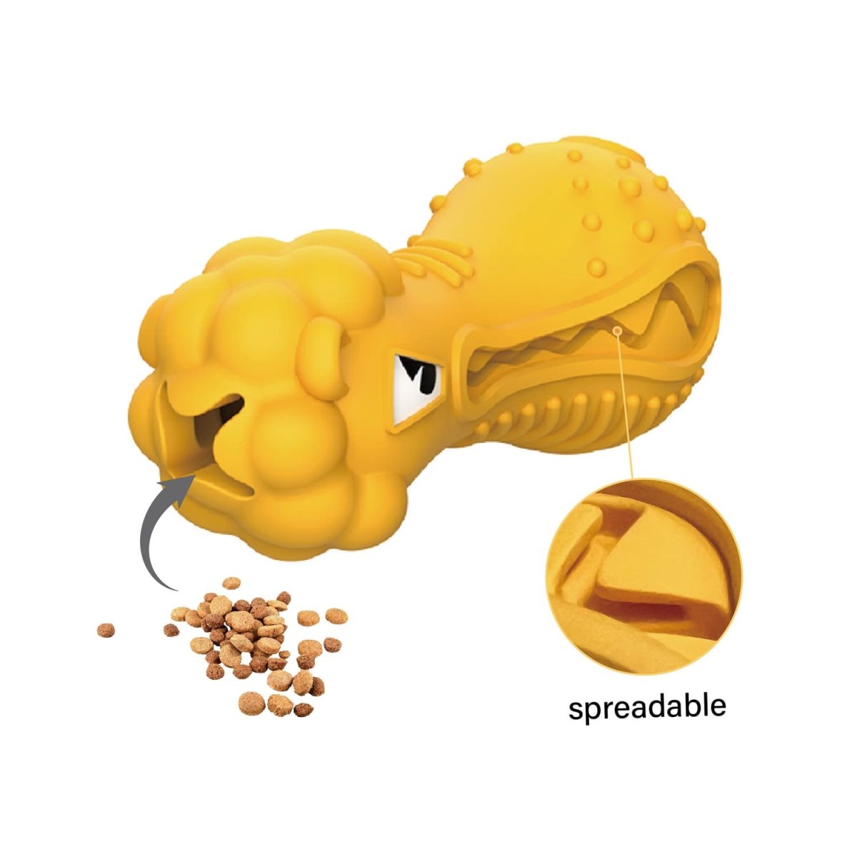 GiGwi DUMBBELL HEADS Lion – Squeak and stuffable - Shopivet.com