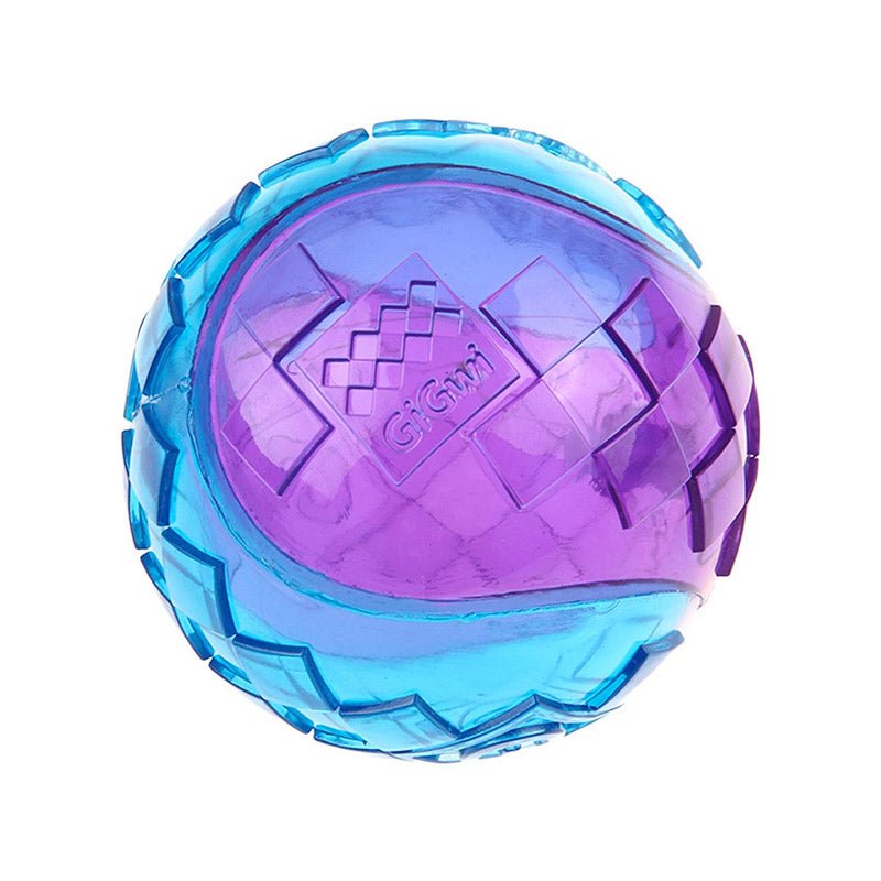 Gigwi G - Ball Purple/Blue Squeaker Transparent (Medium) - Shopivet.com
