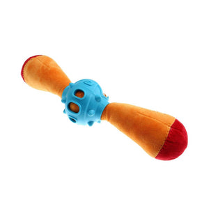 GiGwi Gladiator Squeaker Inside Plush/TPR Dog Toy (Medium) – Yellow - Shopivet.com