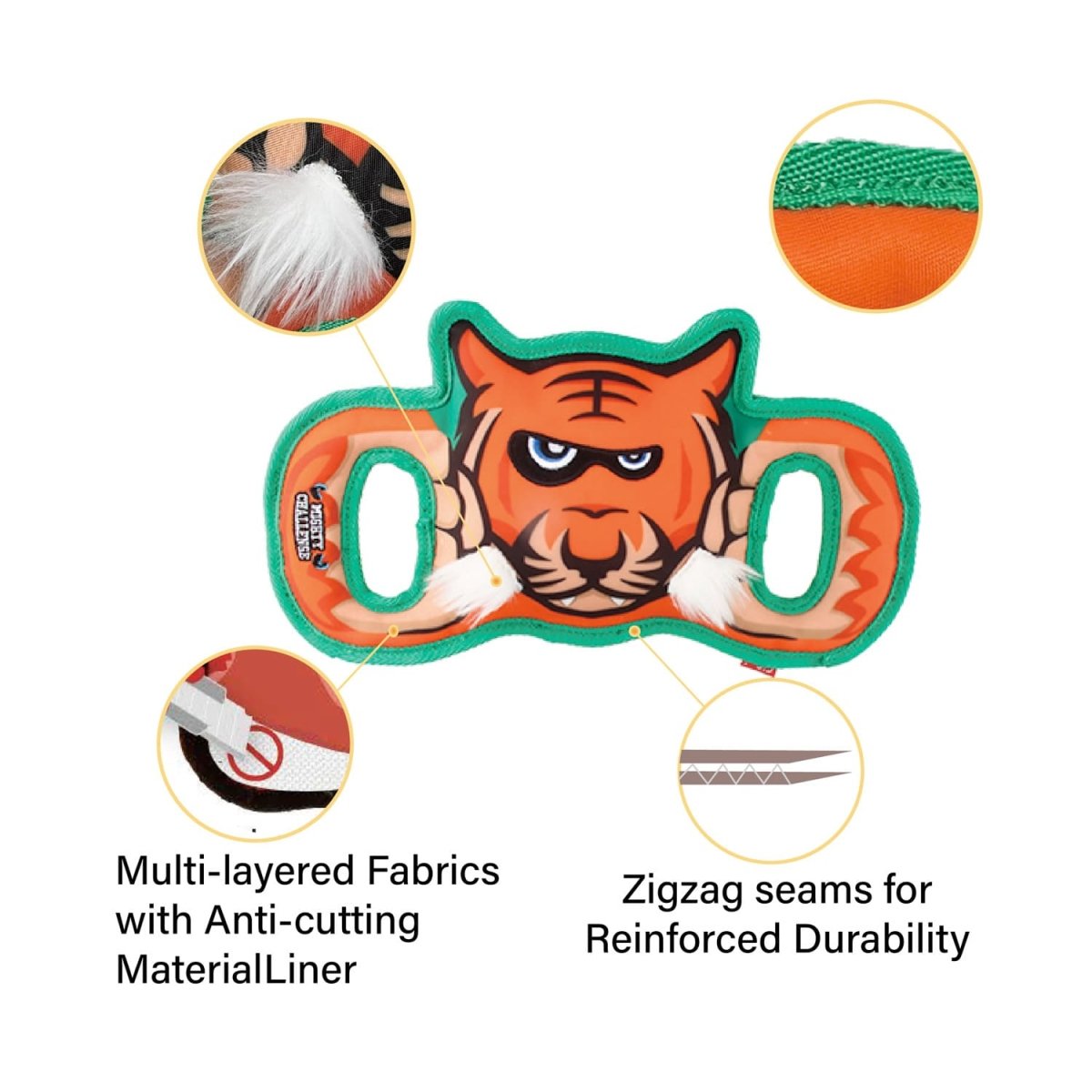 GiGwi MIGHTY CHALLENGE Tiger - Shopivet.com