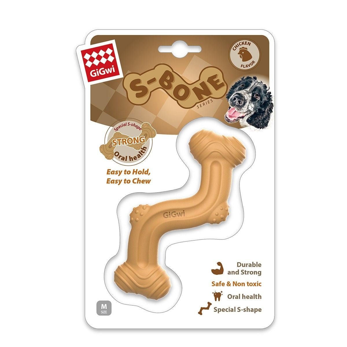 GiGwi Nylon Bone With S Shape – 5.5″ (Medium) - Shopivet.com