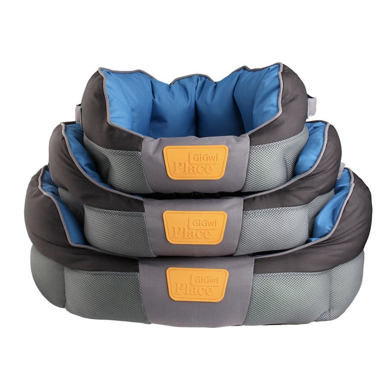 Gigwi Place Soft Bed Canvas TPR (Blue & Black) - medium - Shopivet.com