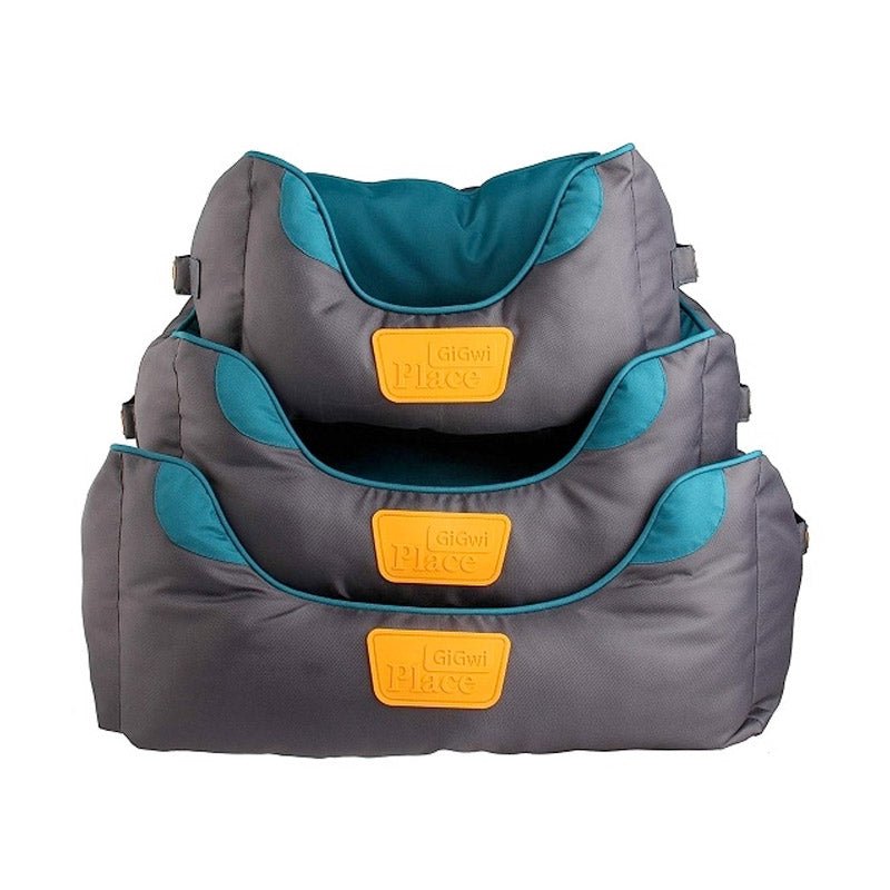 Gigwi Place Soft Bed Canvas TPR (Green & Gray) - medium - Shopivet.com
