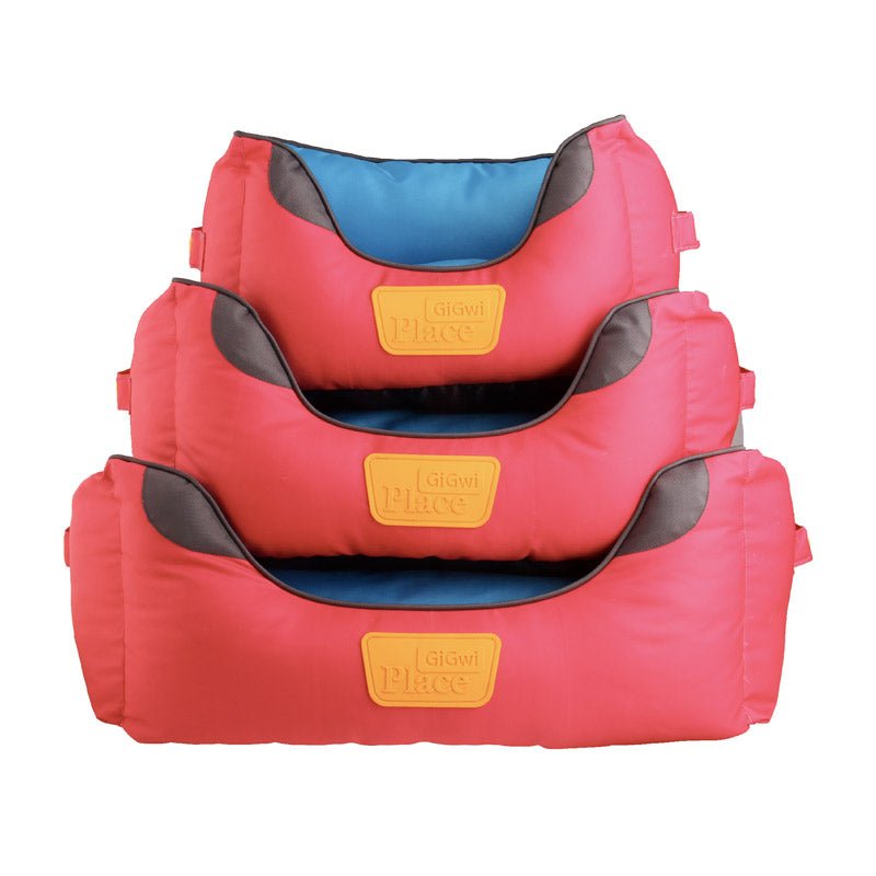 Gigwi Place Soft Bed Canvas TPR (Red & Blue) - small - Shopivet.com