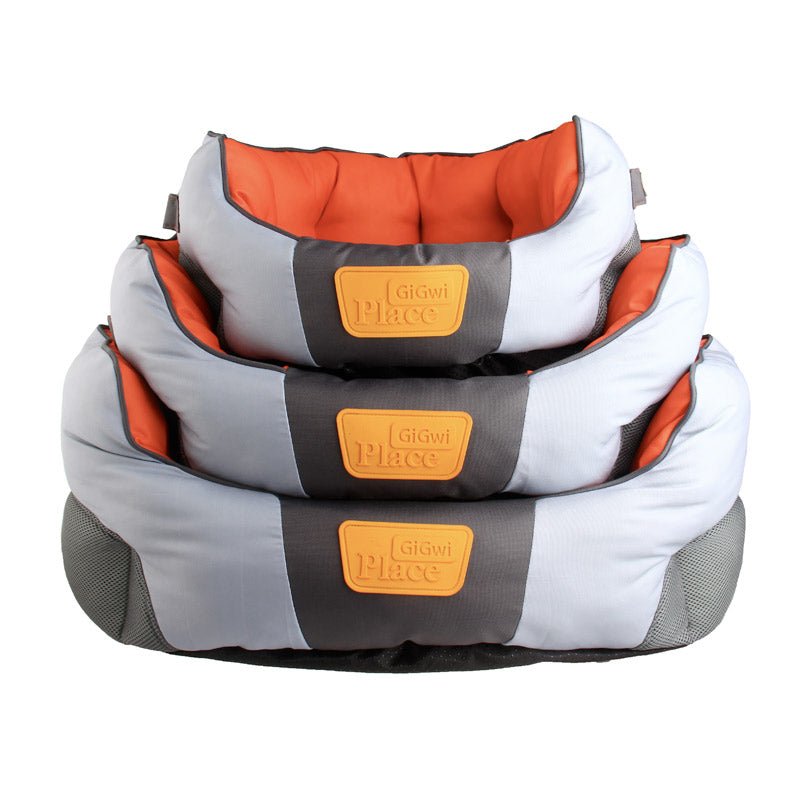 Gigwi Place Soft Bed Canvas TPR Red & Orange - medium - Shopivet.com