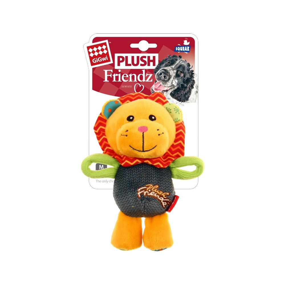 Gigwi Plush Friendz Dog Toy – Lion - Shopivet.com